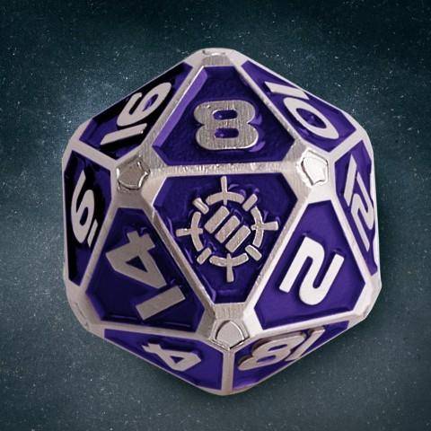 7pc Metal RPG Dice Set Purple - ENHANCE Tabletop Collectors Edition