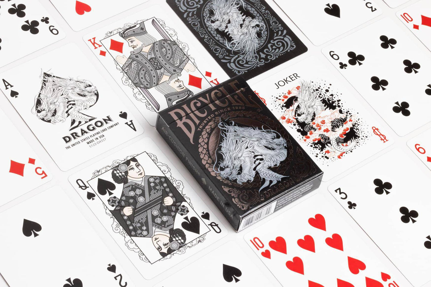 Bicycle Dragon Black Playing Cards