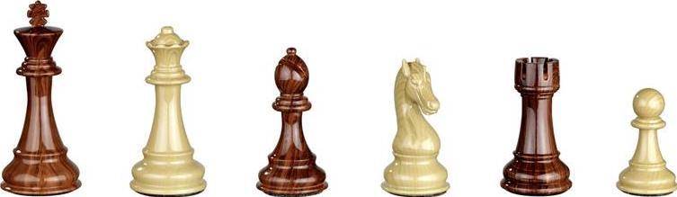 Schachfiguren Aurelius, KH 110mm, KS beige/braun