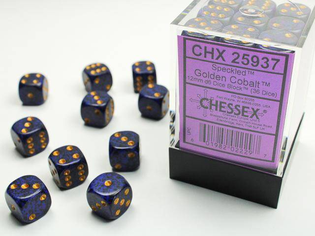 Würfelset Speckled™ Golden Cobalt™ (36)