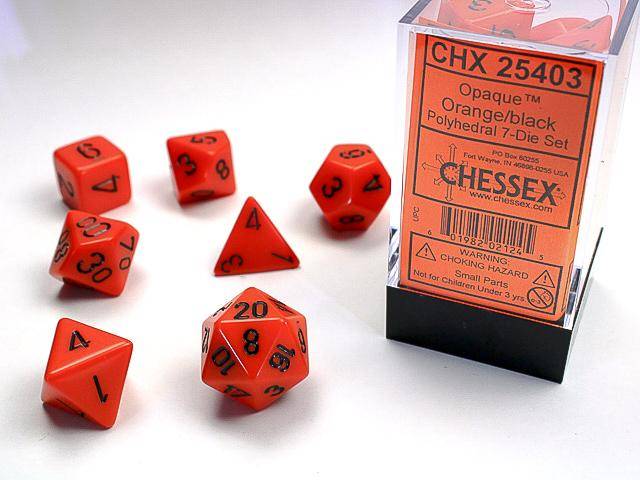 Würfelset Opaque™ Orange/black (7)