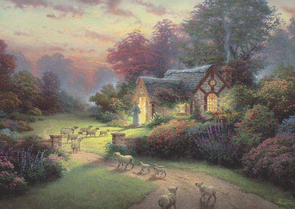 T. Kinkade: Cottage des guten Hirten, 1000 T.
