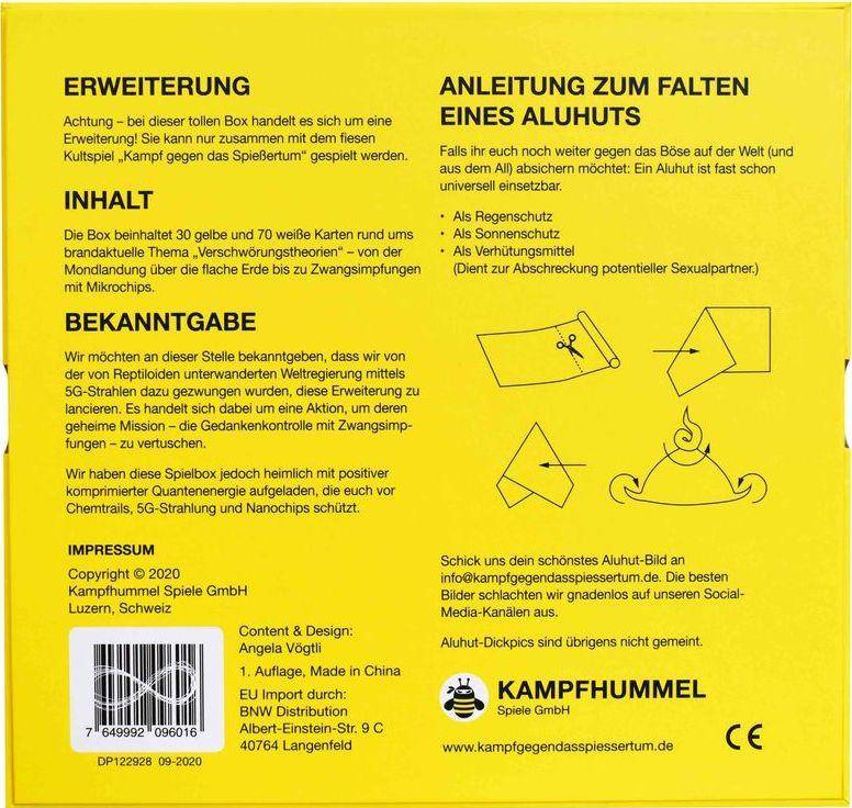 Kampf gegen das Spießertum: Aluhut-Erweiterung