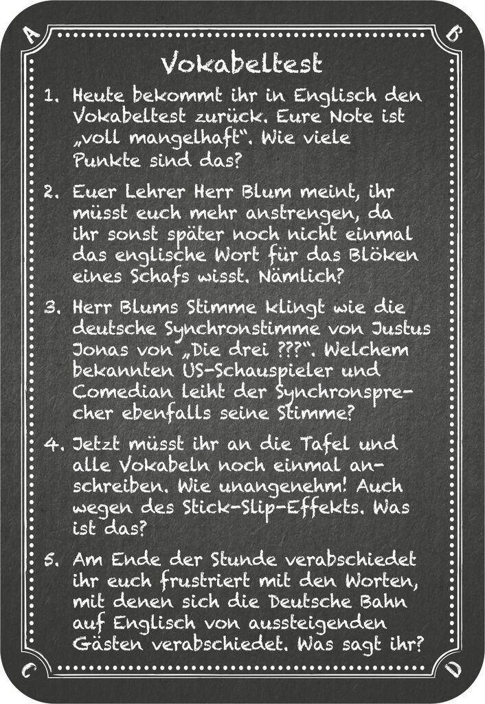 Kneipenquiz: Back to School