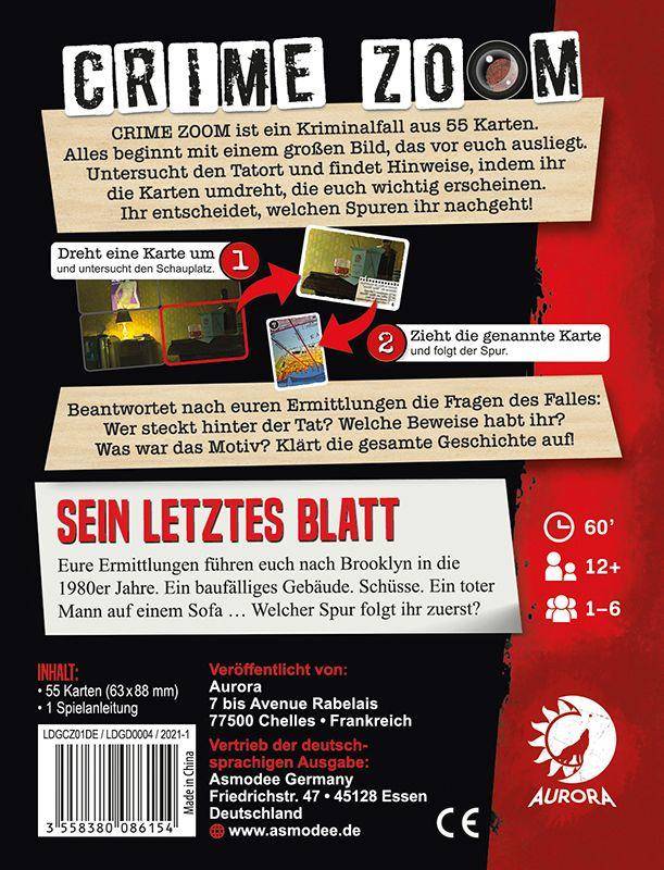 Crime Zoom Fall 1: Sein letztes Blatt