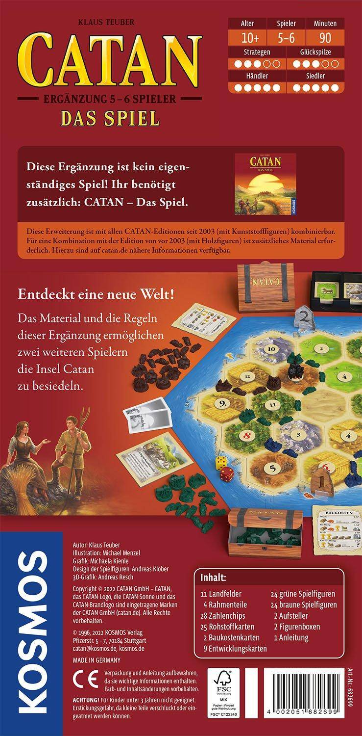 Catan - Das Spiel Erg. 5-6 Spieler (nachhaltige Version 2022)