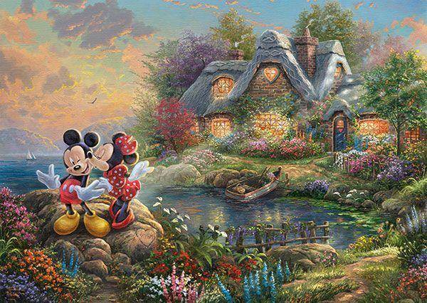 T. Kinkade: Sweethearts Mickey & Minnie, 1000 T.
