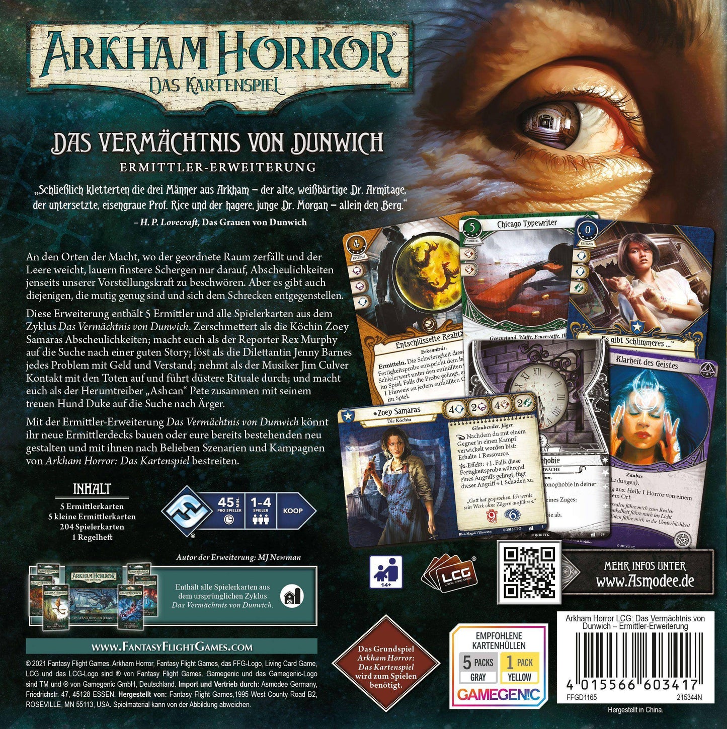 Arkham Horror LCG: Das Vermächtnis von Dunwich (Ermittler-Erweiterung)