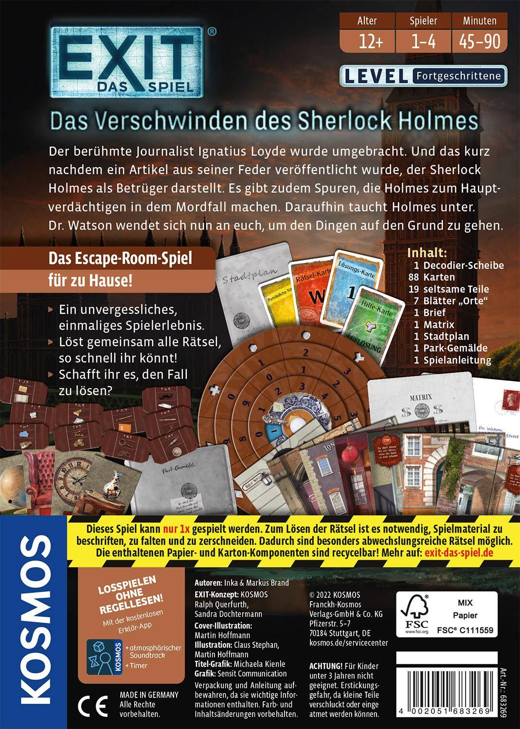 EXIT - Das Spiel F14: Das Verschwinden des Sherlock Holmes