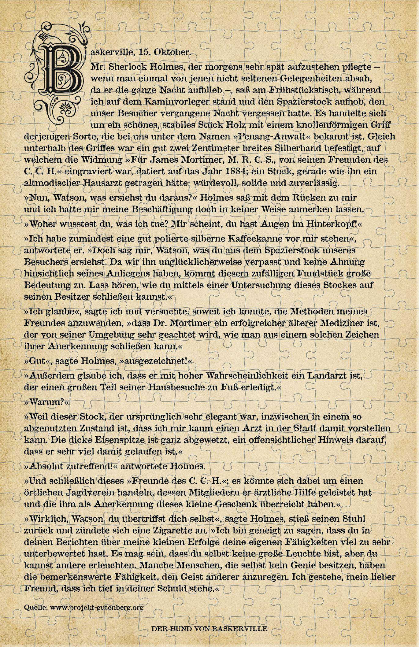 Prof Puzzle: Sherlock Holmes Puzzle (252 Teile)