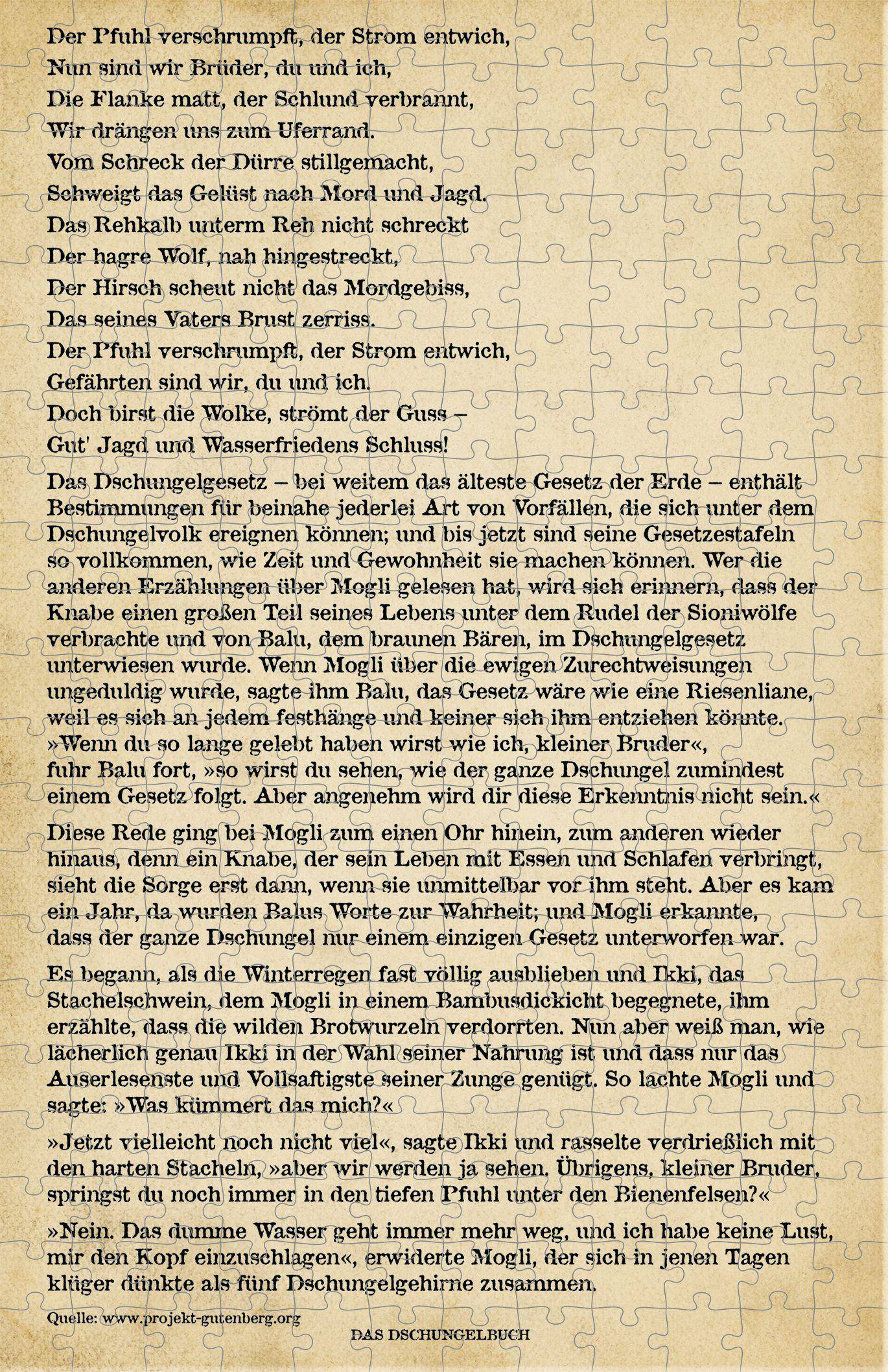 Prof Puzzle: Das Dschungelbuch Puzzle (252 Teile)