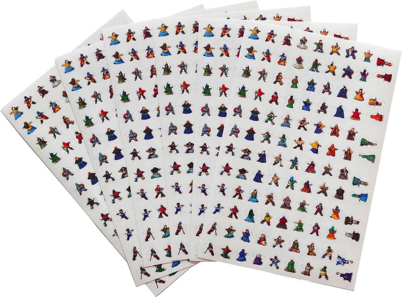 Carcassonne: Jubiläums-Sticker (1 Bogen mit 108 Stickern)