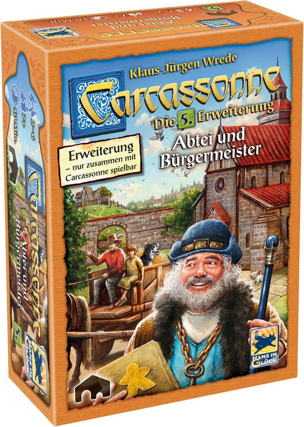 Carcassonne E5: Abtei und Bürgermeister