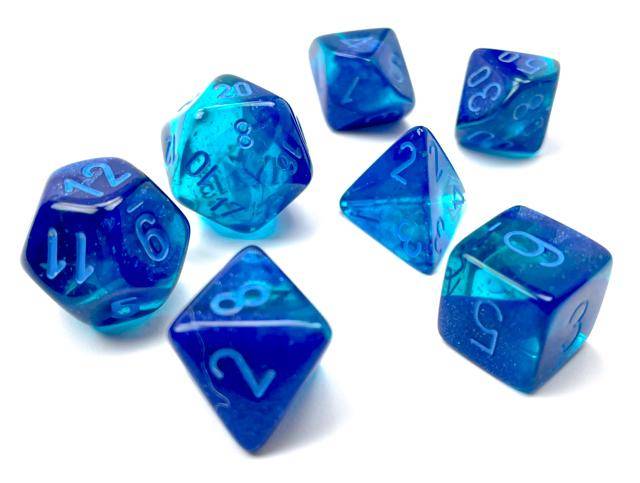 Würfelset Gemini Blue-Blue/light blue LUMINARY™ (7)