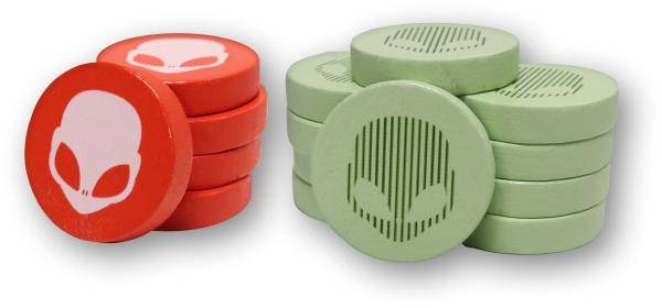 Alien Action Token, Holz - On Mars, sprachunabhängig