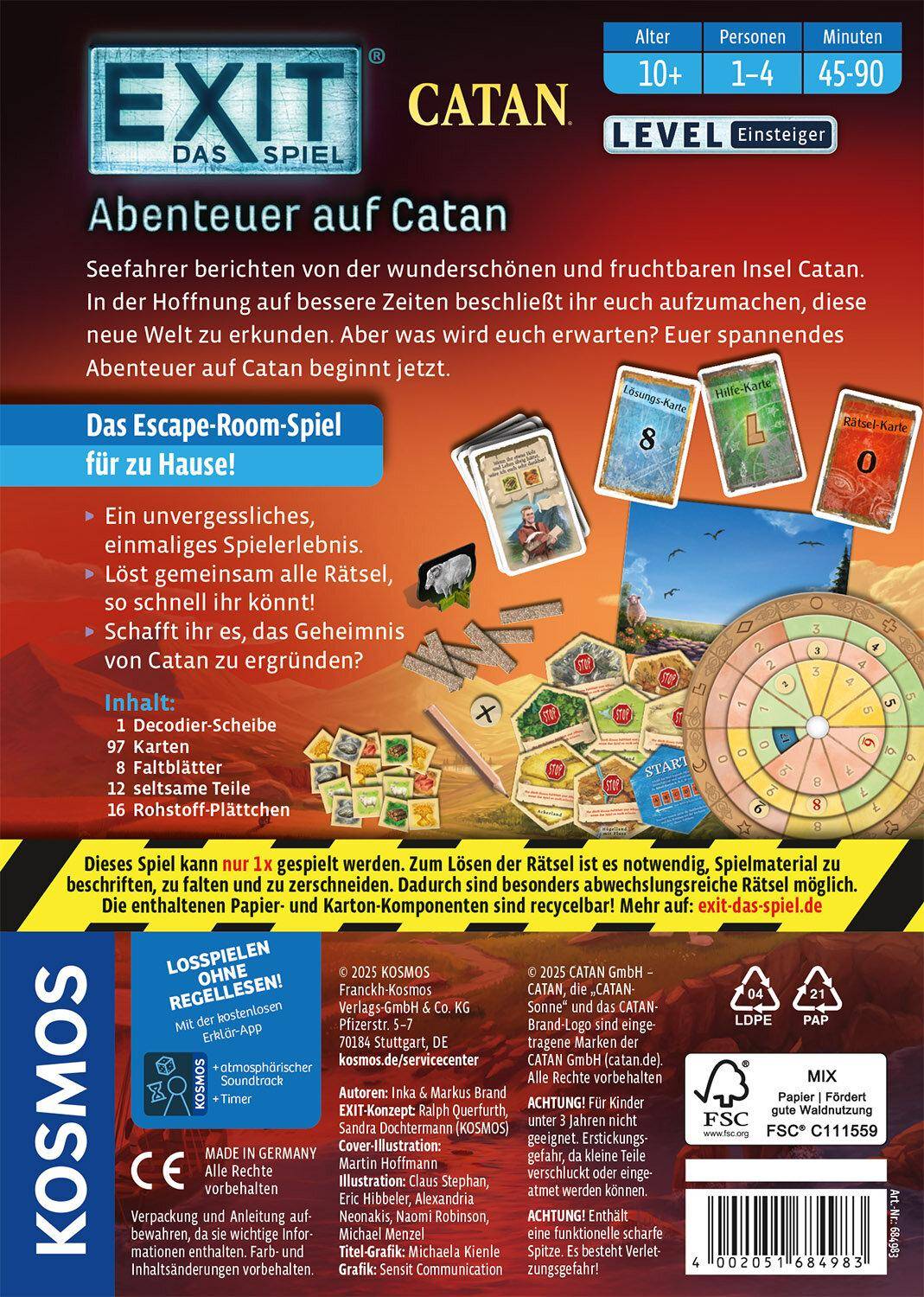 Abenteuer auf Catan E10 - Exit - Das Spiel, deutsch