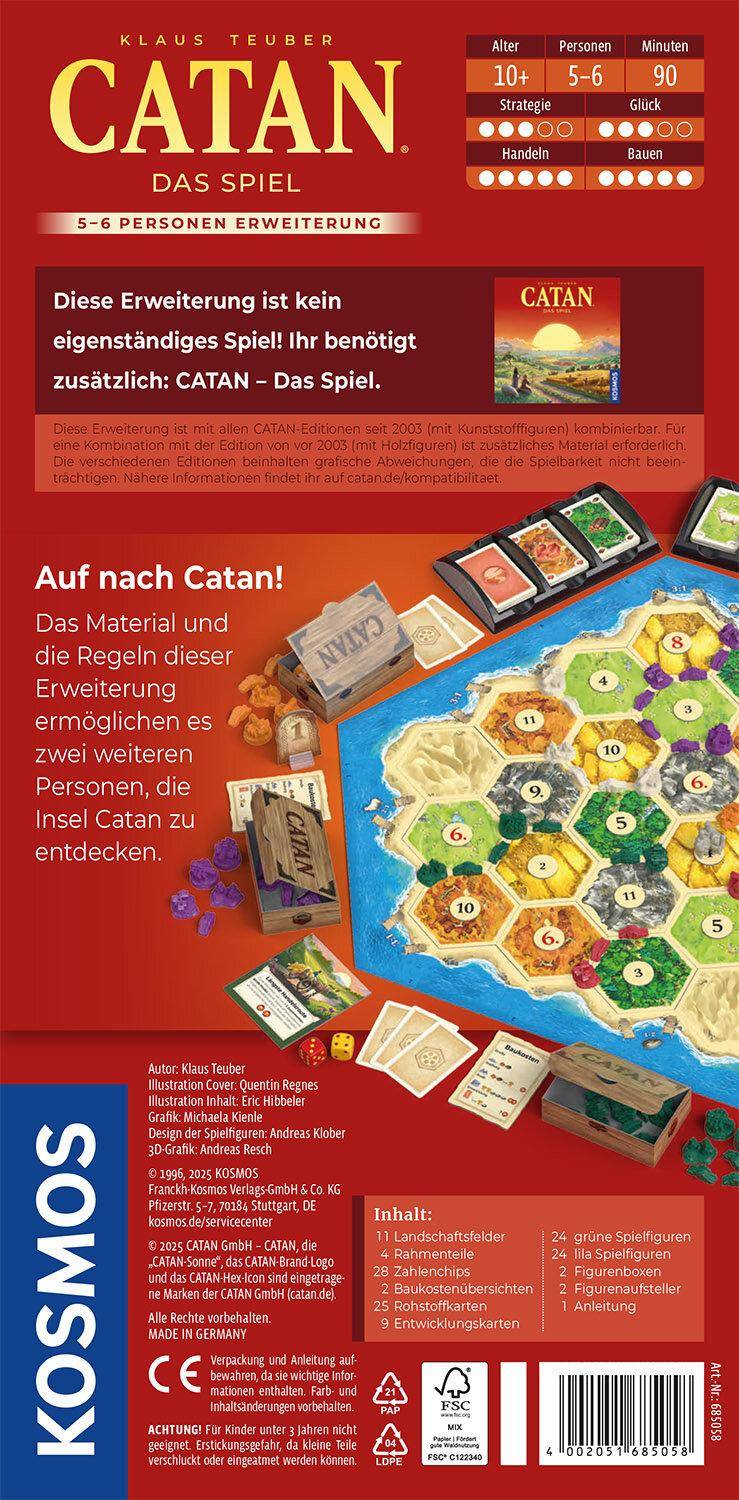 5-6 Personen Erweiterung (2025) - Catan - Das Spiel, deutsch (Erw.)