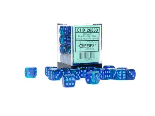 Würfelset: Gemini Blue-Blue/light blue LUMINARY (36)