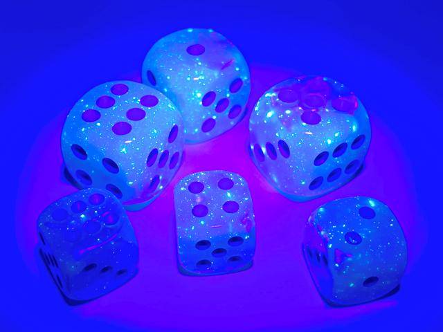 Würfelset: Gemini Pearl Turquoise-White/blue LUMINARY (36)