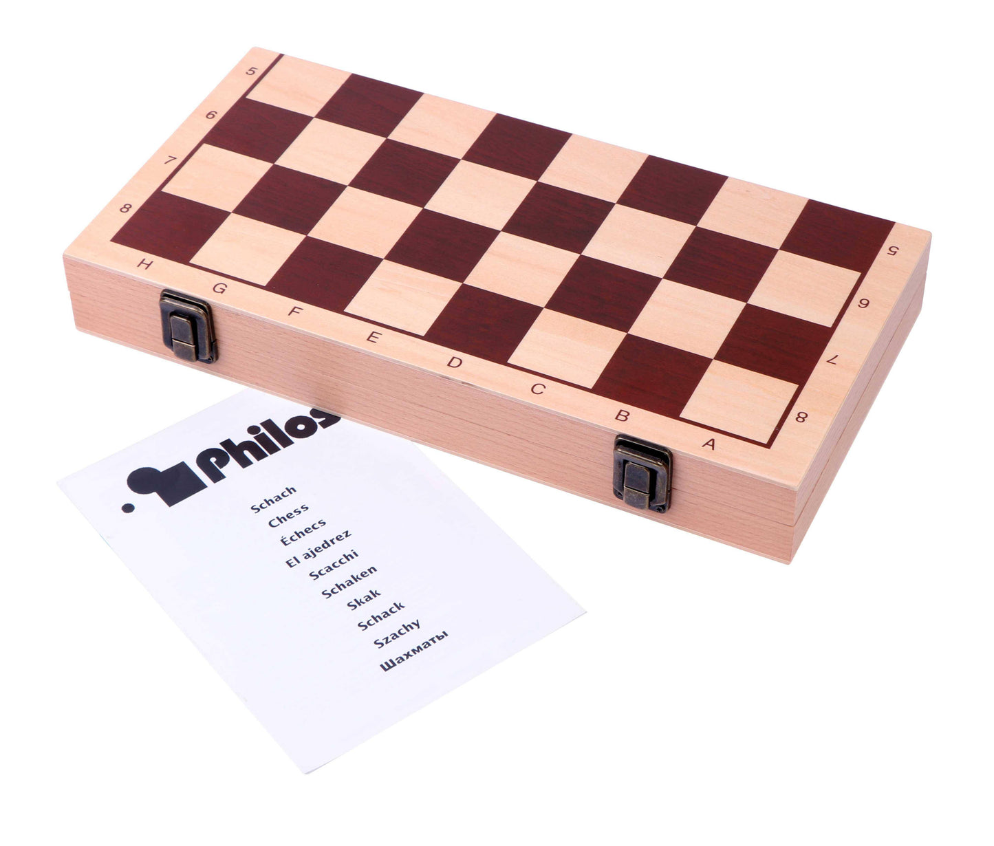 Schachkassette, Feld 42 mm, mit Randbeschriftung, sprachunabhängig