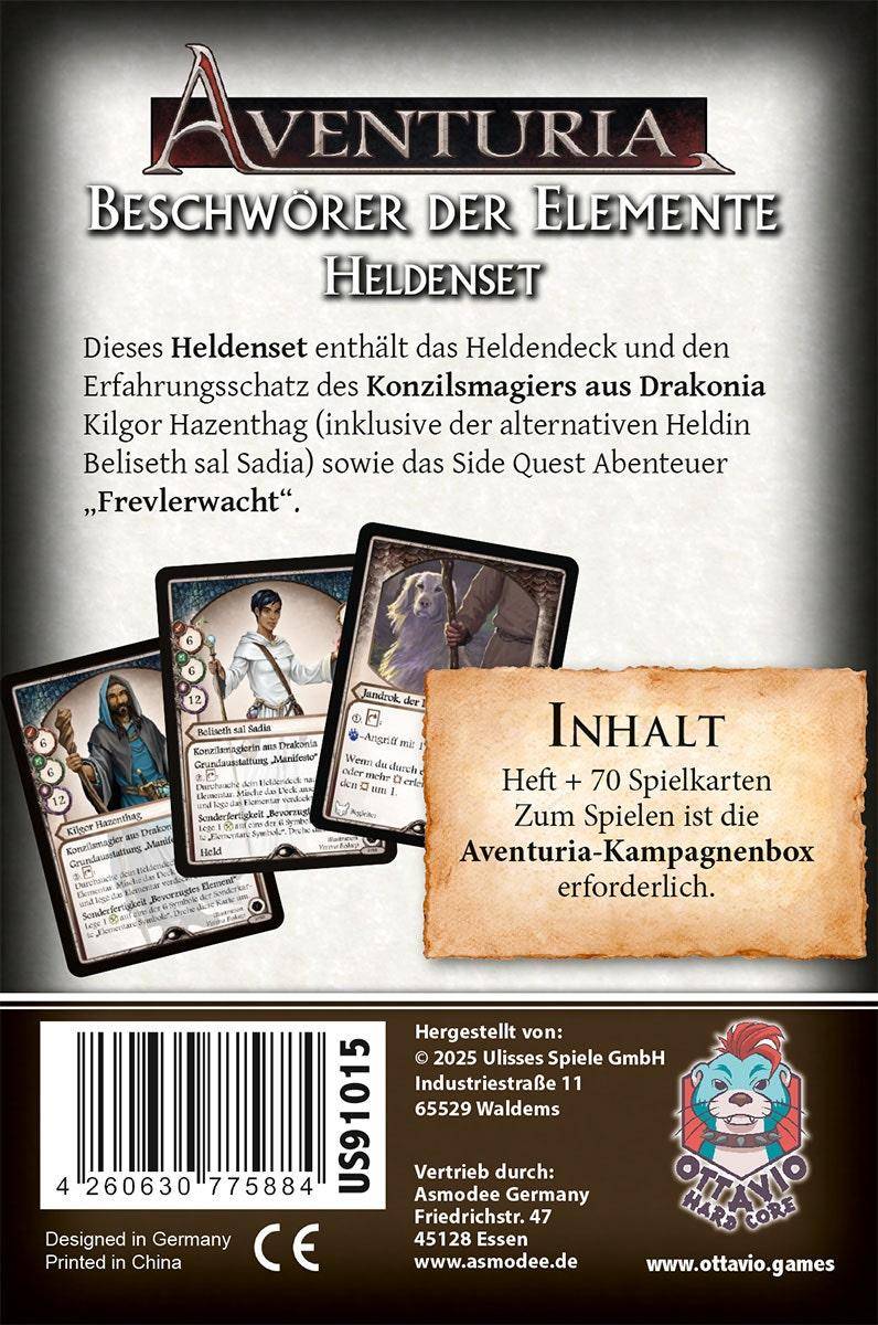 Aventuria – Beschwörer Der Elemente, deutsch (Erw.)