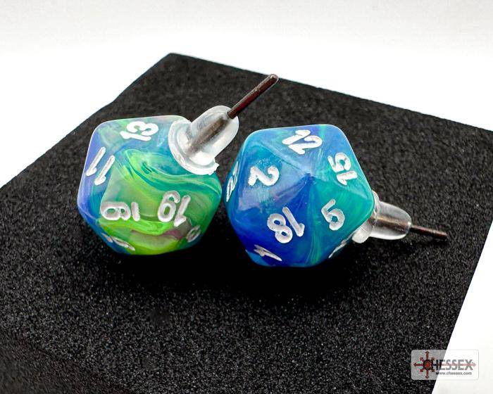 Ohrstecker MINI D20 Festive Waterlily (1 Paar), sprachunabhängig