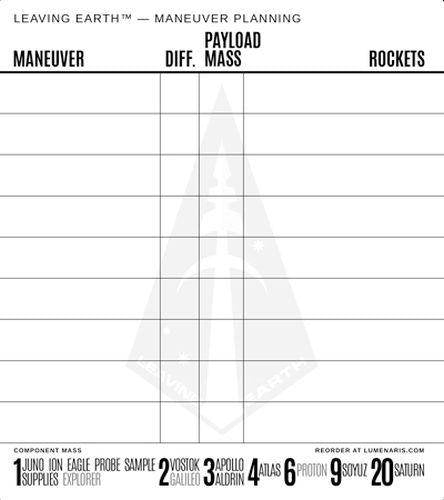 Leaving Earth: Planning Tablet (5 Pack)