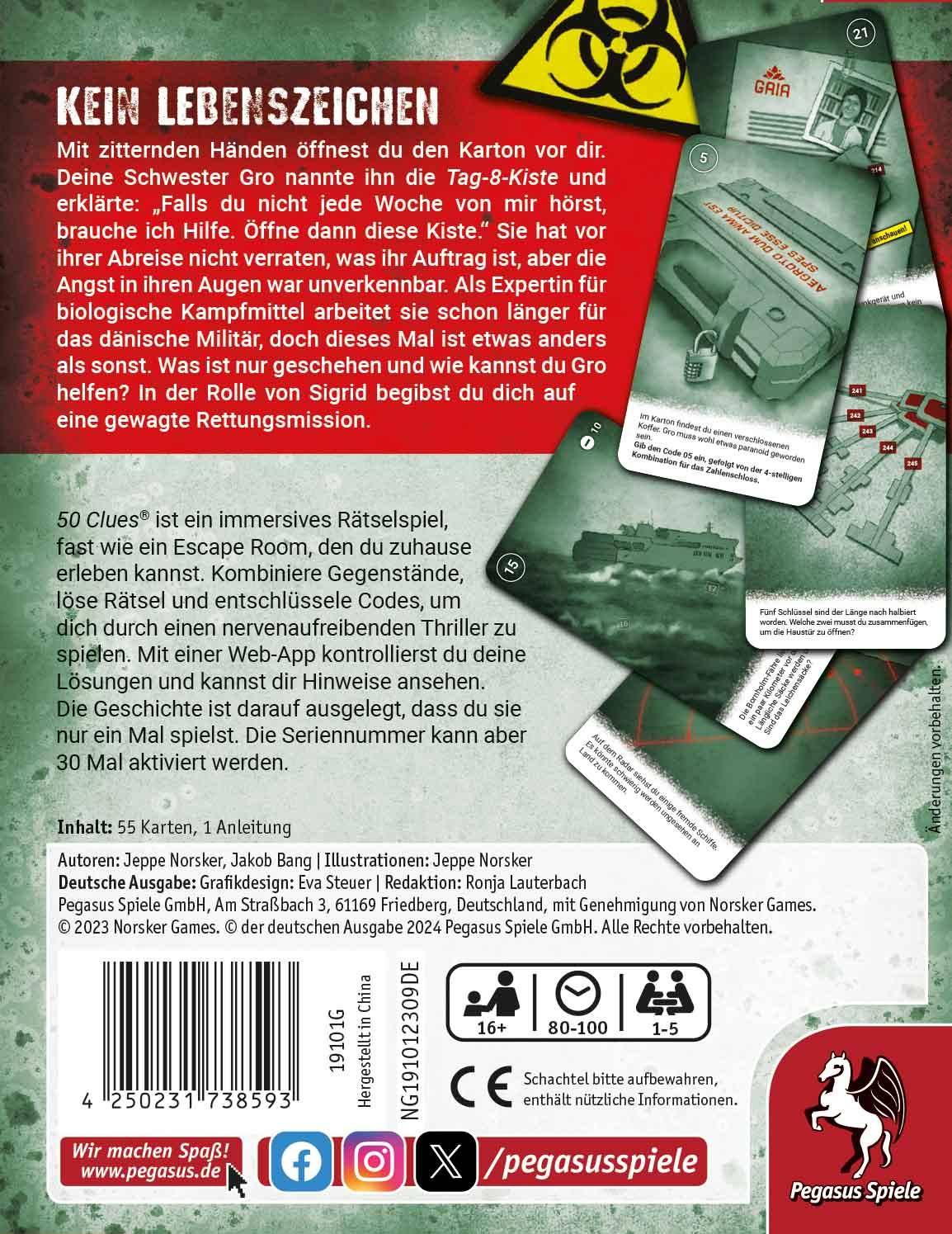 50 Clues – Kein Lebenszeichen (Sigrids Suche, Teil 1 von 3)