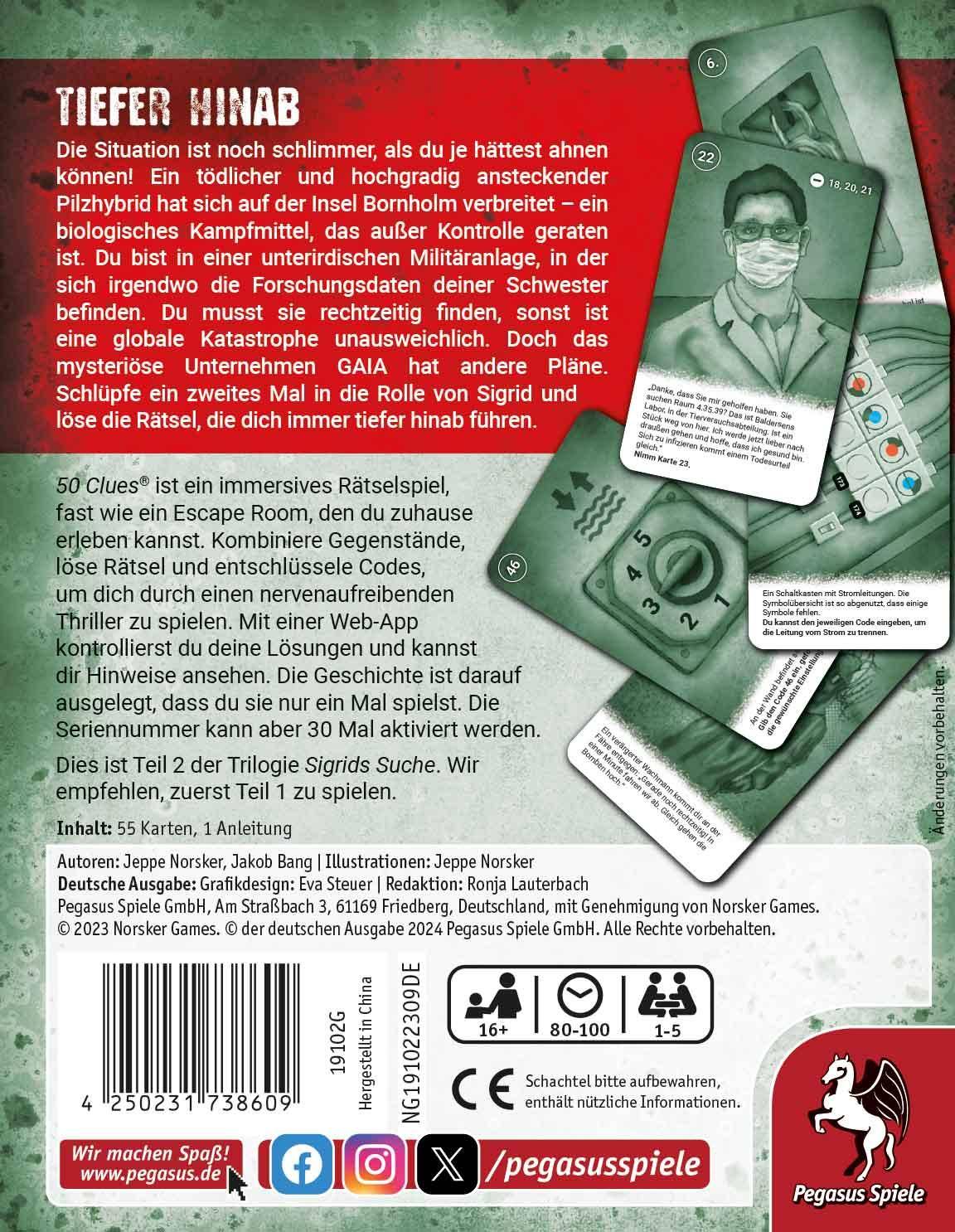 50 Clues – Tiefer hinab (Sigrids Suche, Teil 2 von 3)