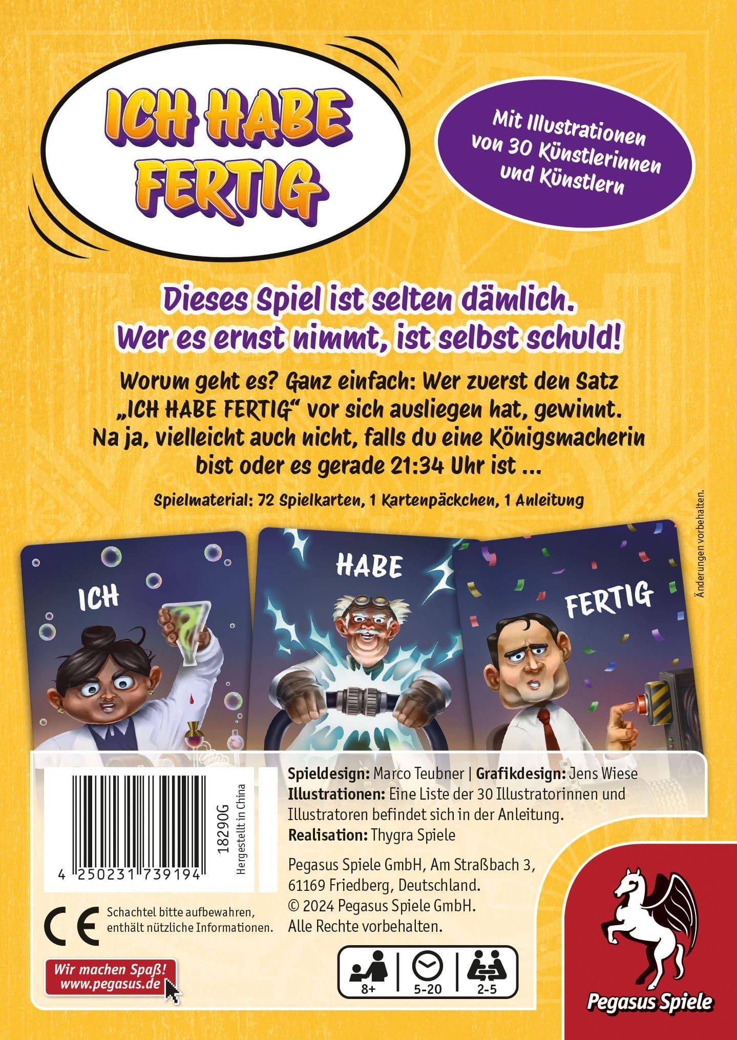 Ich habe fertig, deutsch