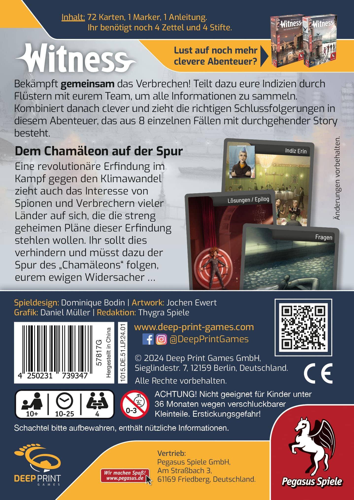 Dem Chamäleon auf der Spur (Deep Print Games) - Witness, deutsch
