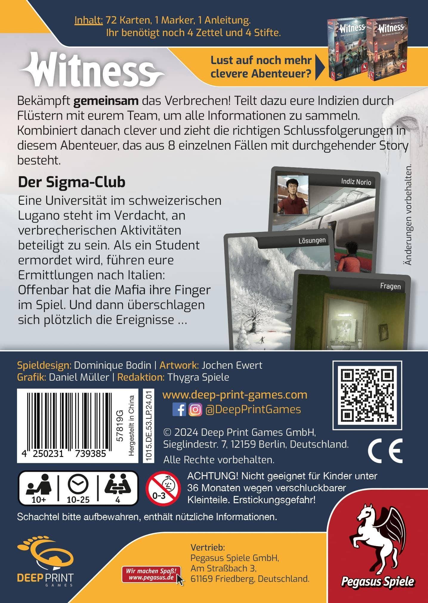 Der Sigma Club - Witness, deutsch