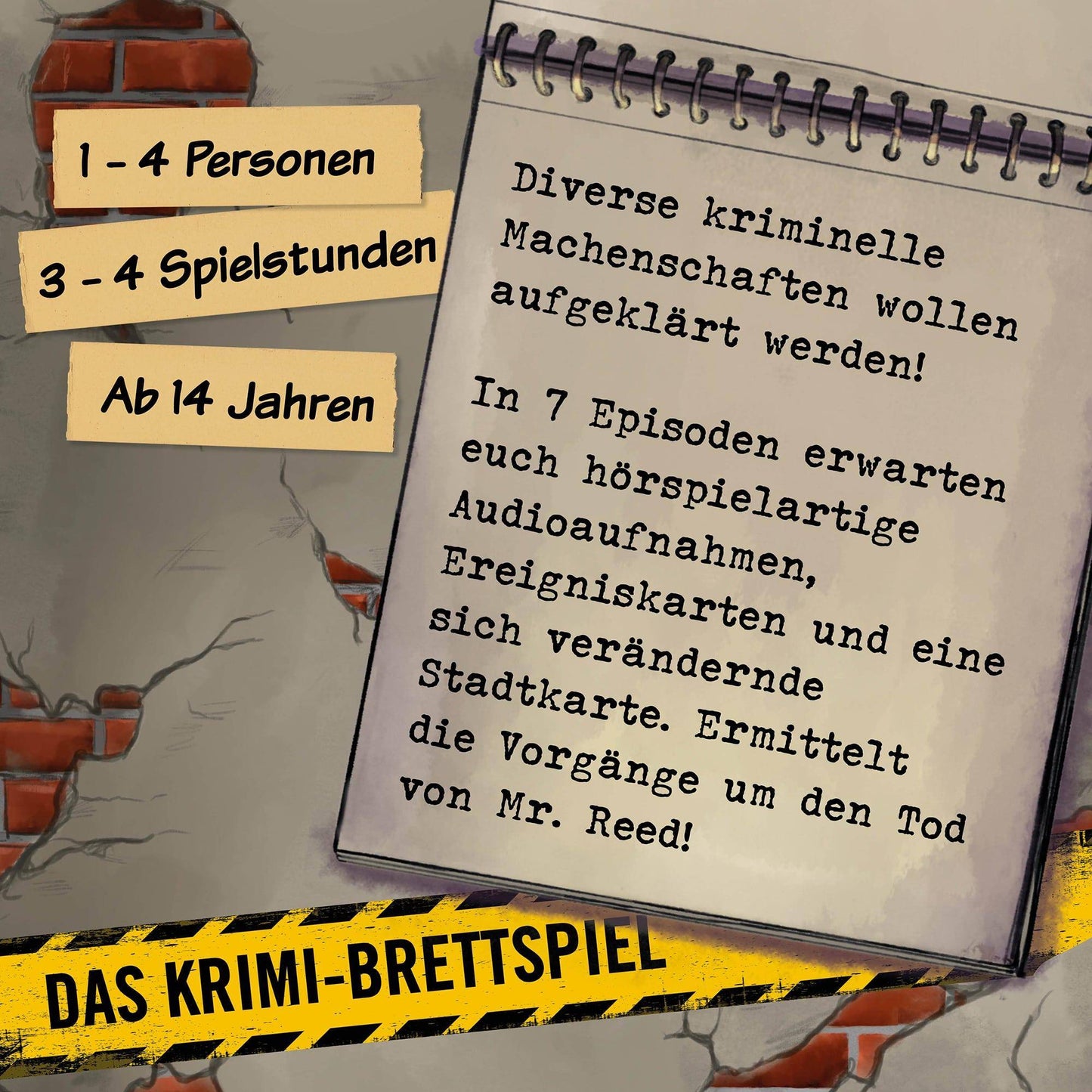 Wer hat Mr. Reed getötet? - Hidden Games Krimi-Brettspiel, deutsch