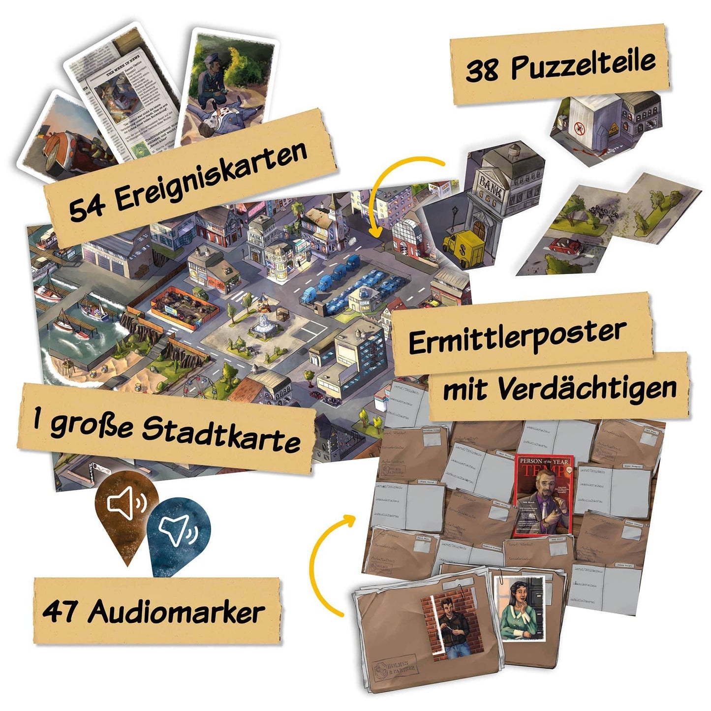 Wer hat Mr. Reed getötet? - Hidden Games Krimi-Brettspiel, deutsch
