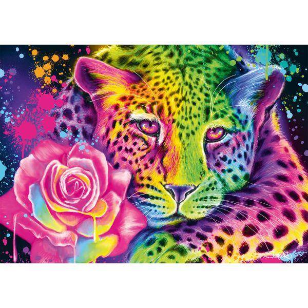 S. Pike: Neon Regenbogen-Leopard, 1000 T.