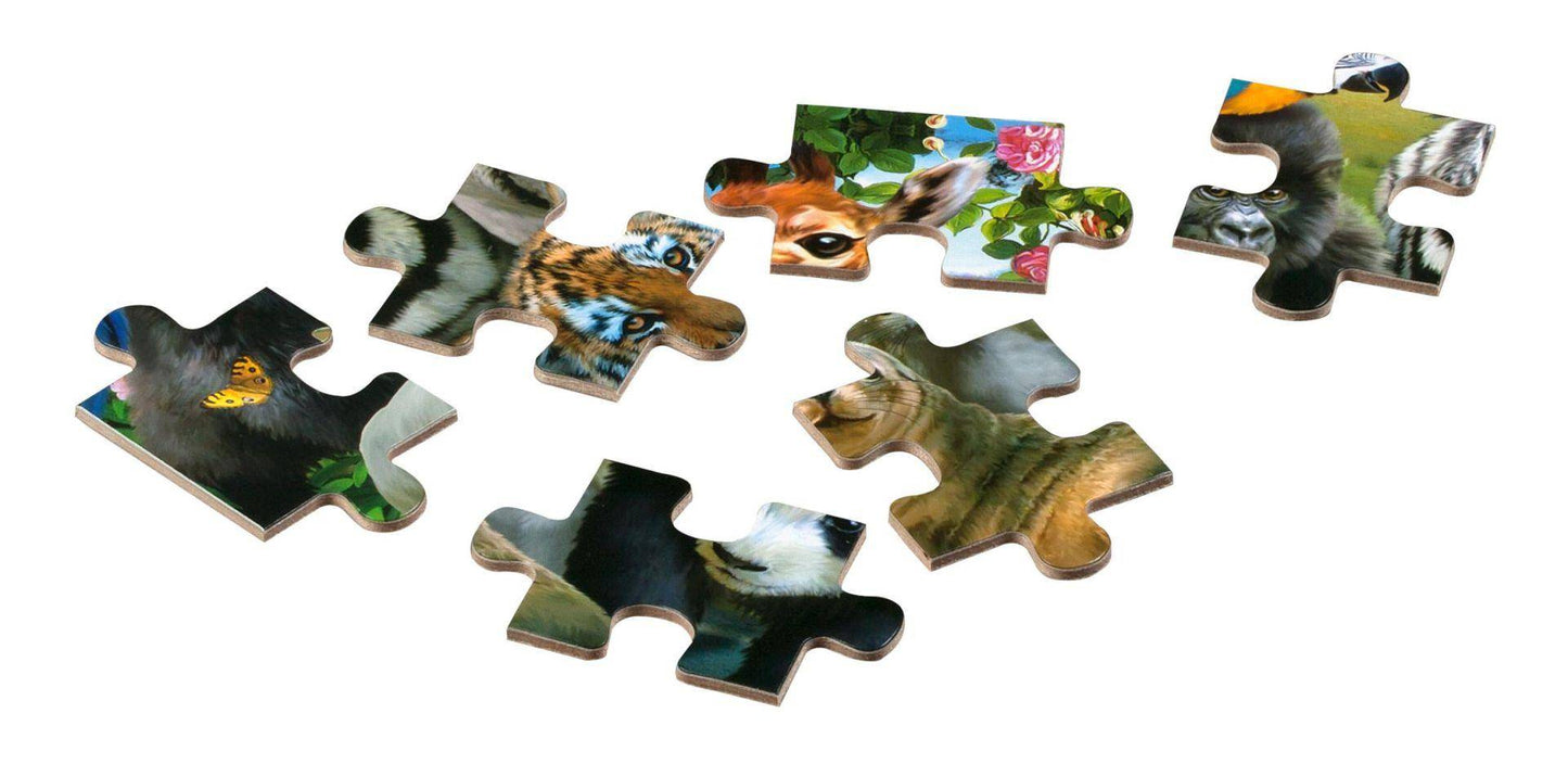 Rahmenpuzzle: Exotic Wildlife, Holz, 48 Teile