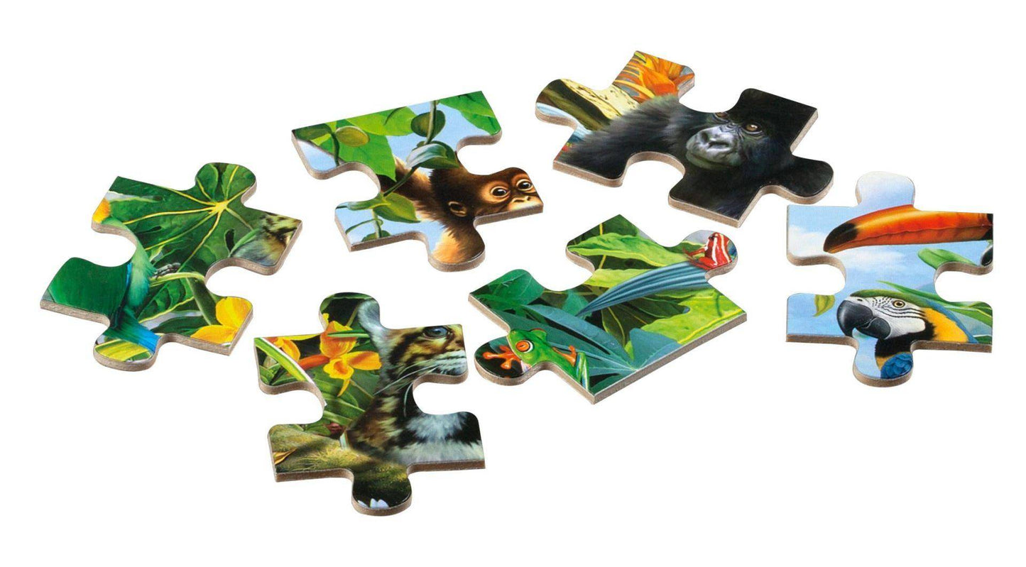 Rahmenpuzzle: Junior Jungle, Holz, 48 Teile