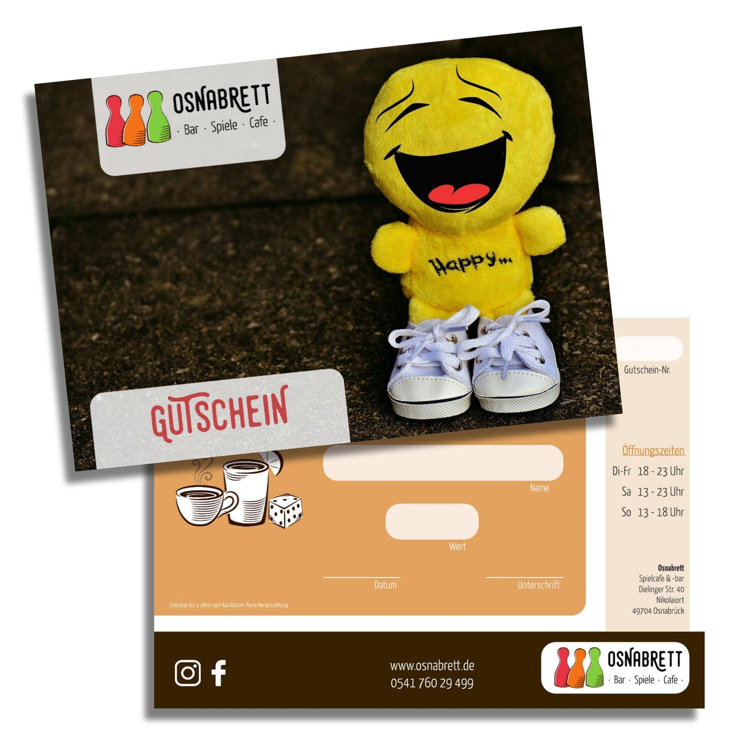 Gutschein Spielcafe Osnabrett