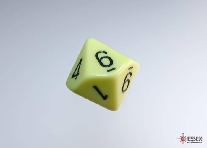 Würfelset Opaque Pastel Yellow/black (7)