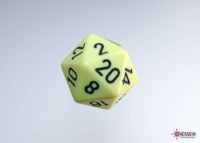 Würfelset Opaque Pastel Yellow/black (7)