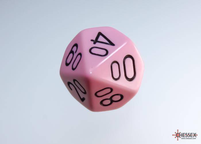 Würfelset Opaque Pastel Pink/black (7)