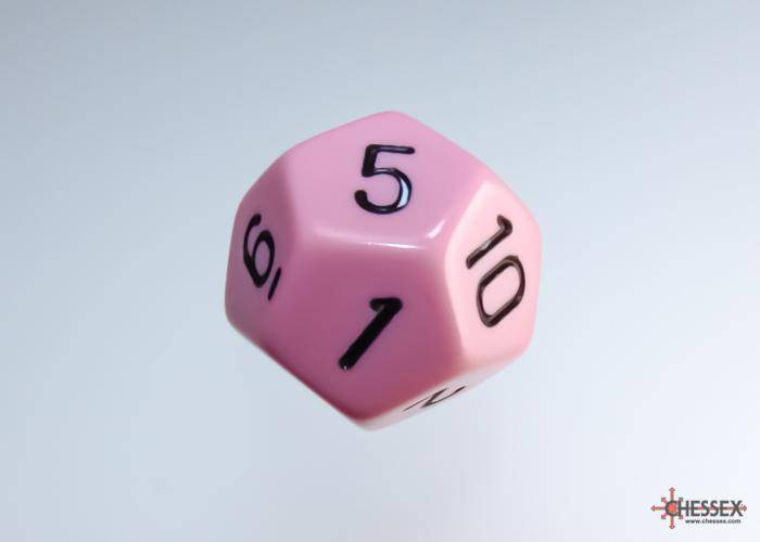 Würfelset Opaque Pastel Pink/black (7)