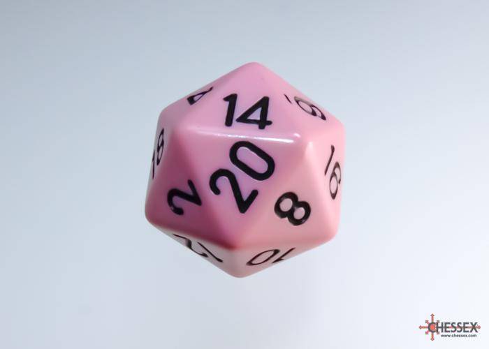 Würfelset Opaque Pastel Pink/black (7)