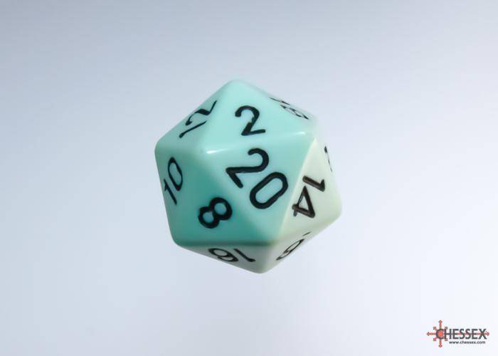 Würfelset Opaque Pastel Green/black (7)