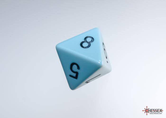 Würfelset Opaque Pastel Blue/black (7)