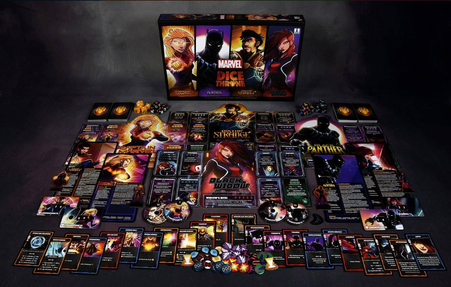 Marvel Dice Throne: Box 2 (Captain Marvel, Black Panther, Doctor Strange, Black Widow)