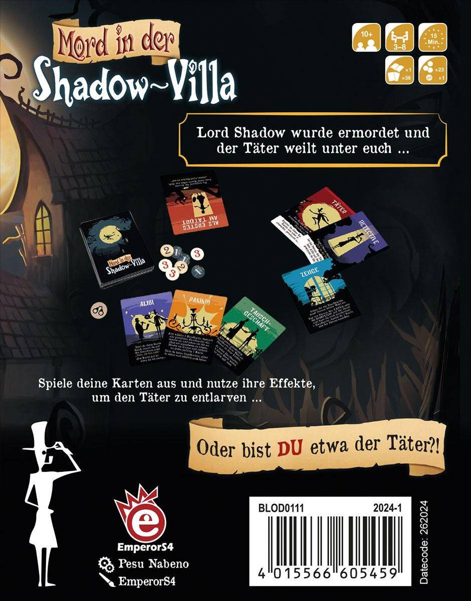 Mord in der Shadow-Villa, deutsch
