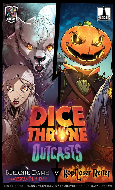 Dice Throne: 11 - Outcasts Bleiche Dame vs. Kopfloser Reiter, deutsch, Grimspire, Spiele, Kenner