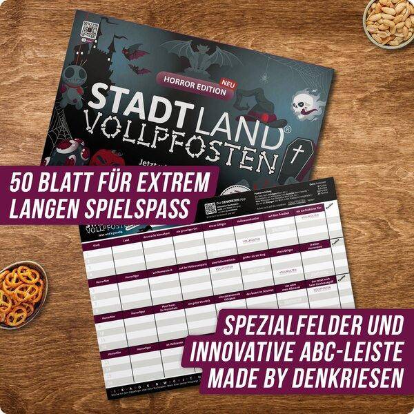 Stadt Land Vollpfosten - Horror Edition (DinA4-Format)