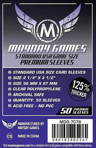 Mayday Sleeves 56 x 87mm Premium (50)